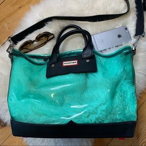 HUNTER clear tote tourmaline